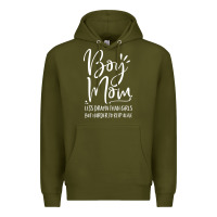Army Green boy mom less drama than girls but harder to Premium Hoodie - artisFamous