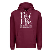 Burgundy boy mom less drama than girls but harder to Premium Hoodie - artisFamous