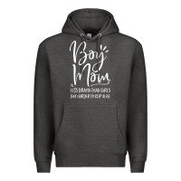 Charcoal Heather boy mom less drama than girls but harder to Premium Hoodie - artisFamous