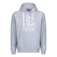 Heather Grey boy mom less drama than girls but harder to Premium Hoodie - artisFamous
