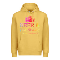 Antique Gold the only bs i need is beer sunshine Premium Hoodie - artisFamous