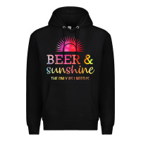 Black the only bs i need is beer sunshine Premium Hoodie - artisFamous