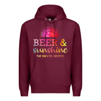 Burgundy the only bs i need is beer sunshine Premium Hoodie - artisFamous