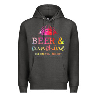 Charcoal Heather the only bs i need is beer sunshine Premium Hoodie - artisFamous