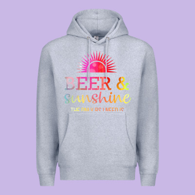 The Only Bs I Need Is Beer Sunshine Premium Hoodie Designed By Artisfamous
