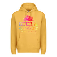 Mustard the only bs i need is beer sunshine Premium Hoodie - artisFamous