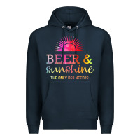 Navy the only bs i need is beer sunshine Premium Hoodie - artisFamous