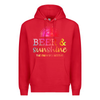 Red the only bs i need is beer sunshine Premium Hoodie - artisFamous