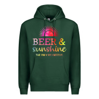 Sports Green the only bs i need is beer sunshine Premium Hoodie - artisFamous