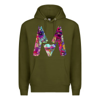 Army Green maroon five Premium Hoodie - artisFamous
