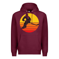 Burgundy Hockey 1 Premium Hoodie - artisFamous
