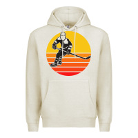 Oatmeal Heather Hockey 1 Premium Hoodie - artisFamous