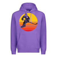 Purple Hockey 1 Premium Hoodie - artisFamous