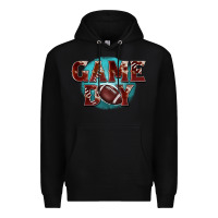 Black game day football Premium Hoodie - BarkalooDesign