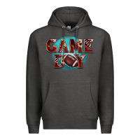 Charcoal Heather game day football Premium Hoodie - BarkalooDesign