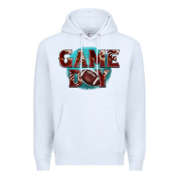 White game day football Premium Hoodie - BarkalooDesign