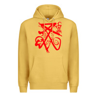 Antique Gold lucifer calligraphy 2 Premium Hoodie - artisFamous