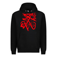 Black lucifer calligraphy 2 Premium Hoodie - artisFamous