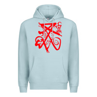 Blue Mist lucifer calligraphy 2 Premium Hoodie - artisFamous