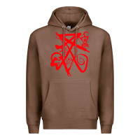 Chestnut lucifer calligraphy 2 Premium Hoodie - artisFamous