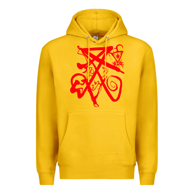 Lucifer Calligraphy 2 Premium Hoodie by artisFamous | Teevron
