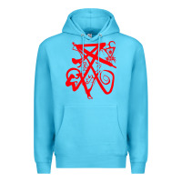 Ocean Blue lucifer calligraphy 2 Premium Hoodie - artisFamous