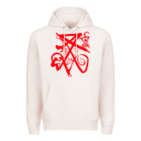 Pale Pink lucifer calligraphy 2 Premium Hoodie - artisFamous
