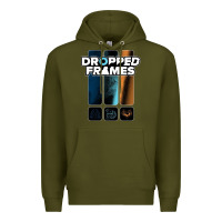 Army Green dropped frames Premium Hoodie - artisFamous