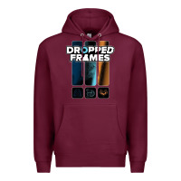Burgundy dropped frames Premium Hoodie - artisFamous