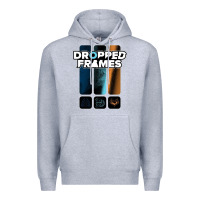 Heather Grey dropped frames Premium Hoodie - artisFamous