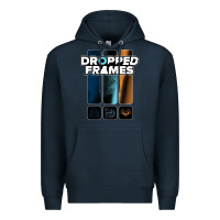 Navy dropped frames Premium Hoodie - artisFamous