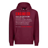 Burgundy engineer definition Premium Hoodie - artisFamous