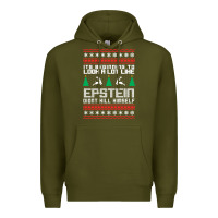 Army Green epstein didnt kill himself christmas Premium Hoodie - artisFamous