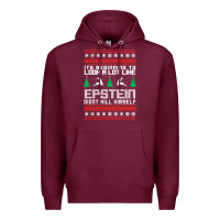 Burgundy epstein didnt kill himself christmas Premium Hoodie - artisFamous
