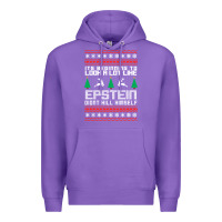 Purple epstein didnt kill himself christmas Premium Hoodie - artisFamous