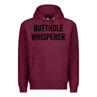 Burgundy butthole whisperer Premium Hoodie - artisFamous
