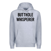 Heather Grey butthole whisperer Premium Hoodie - artisFamous
