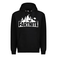 Black fartnite Premium Hoodie - artisFamous