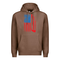 Chestnut Golf with USA Flag Premium Hoodie - artisFamous