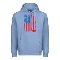 Colony Blue Golf with USA Flag Premium Hoodie - artisFamous