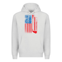 Dove Grey Golf with USA Flag Premium Hoodie - artisFamous