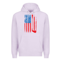 Lilac Golf with USA Flag Premium Hoodie - artisFamous