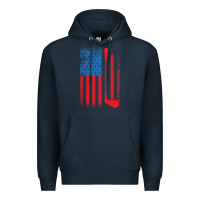 Navy Golf with USA Flag Premium Hoodie - artisFamous