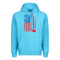 Ocean Blue Golf with USA Flag Premium Hoodie - artisFamous