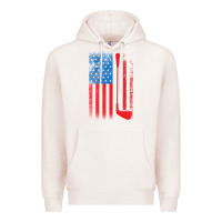 Pale Pink Golf with USA Flag Premium Hoodie - artisFamous