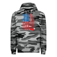 Slate Camo Golf with USA Flag Premium Hoodie - artisFamous