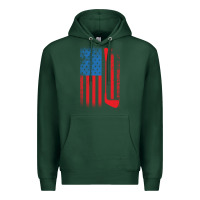 Sports Green Golf with USA Flag Premium Hoodie - artisFamous