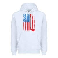 White Golf with USA Flag Premium Hoodie - artisFamous