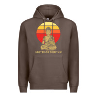 Coffee let that shit go buddha Premium Hoodie - artisFamous