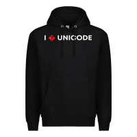 Black i � unicode Premium Hoodie - artisFamous